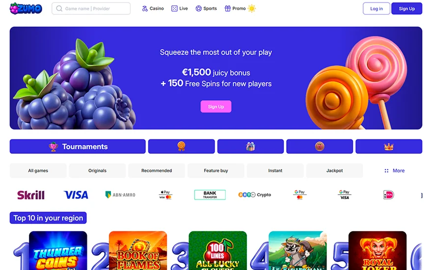 ZumoBet screenshot